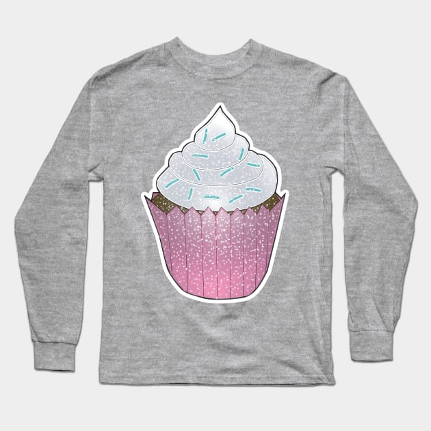 Glitter Cupcake Long Sleeve T-Shirt by BoonieDunes